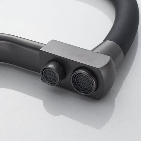 Смеситель для кухни Shevanik S968T на мойку оружейная сталь