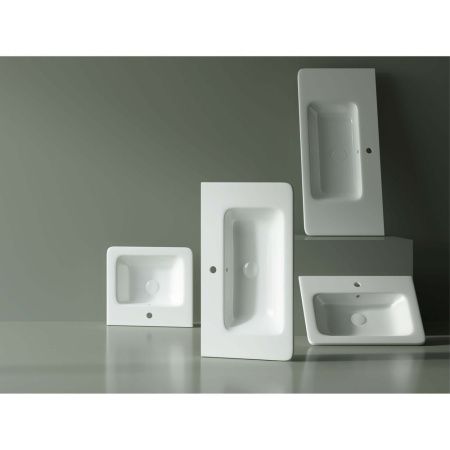 Раковина керамическая Dreja Nikson 200654 80х50 подвесная цвет белый 1 отверстие под смеситель