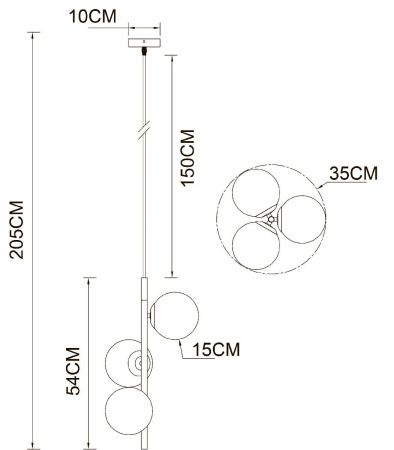 Светильник подвесной Arte Lamp Alcor (Алцор) A2224SP-3BK