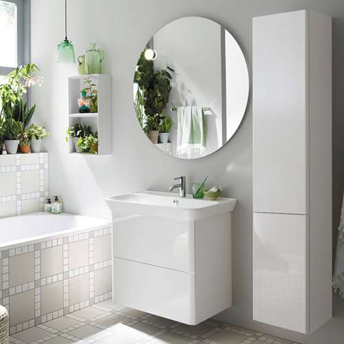Тумба с раковиной Burgbad Iveo SFEN080F2833G0161C0001*1 80х49х72 подвесная