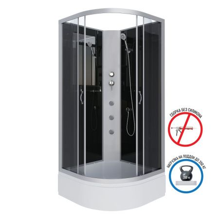 Душевая кабина Niagara Classic 35011434BKG 90х90 четверть круга без крыши ориентация универсальная