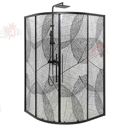 Душевой уголок AvaCan HB90 90х90 стекло тонированное профиль черный без поддона