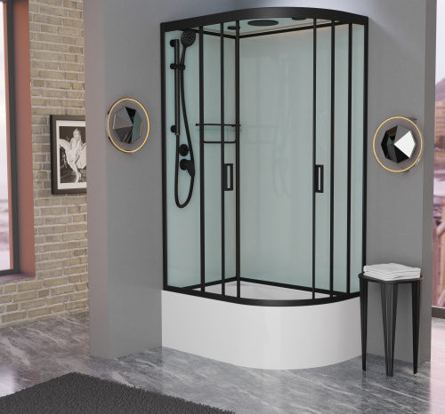 Душевая кабина Frank 151009 120х80 с крышей ориентация левая - фото 2 Душевая кабина Frank 151009 120х80 с крышей ориентация левая - фото 2