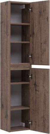 Шкаф-пенал Aquanet Нота NEW 00334195 30х150 подвесной цвет коричневый