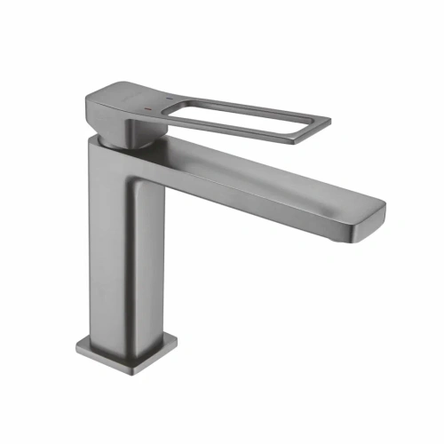 Смеситель Shevanik S6901T на раковину оружейная сталь - фото 2