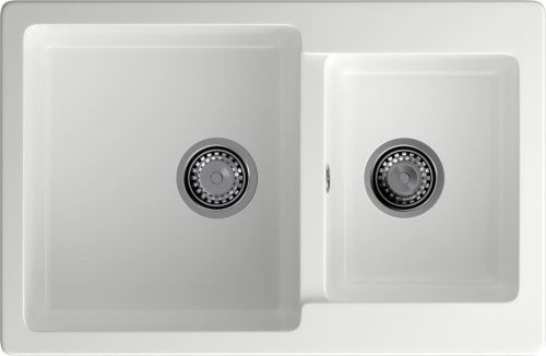 Кухонная мойка Granfest Practik P-780K иней 78х51 цвет белый поверхность матовая