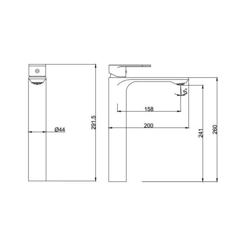 Смеситель для раковины Fashun A5185-7 на столешницу черный - фото 3