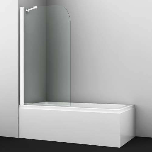Душевая шторка WasserKRAFT Leine 35P 35P01-80WHITE Fixed 80x140 стекло прозрачное 6 мм - фото 2