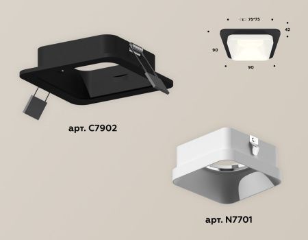 Светильник встраиваемый Ambrella Light Techno (Тецхно) XC7902001