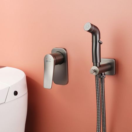 Гигиенический душ со смесителем LeMark Bronx LM3719GM серый