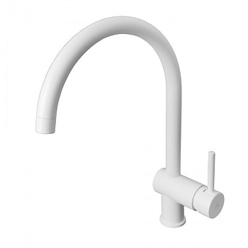 Смеситель для кухни Paffoni Light LIG280BO на мойку белый без термостата