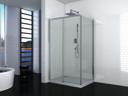 Душевой уголок Cerutti SPA VITO110-L 110х80 стекло прозрачное профиль хром без поддона