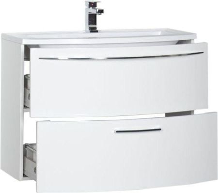Тумба с раковиной De Aqua Лонг 00167099 90х40 подвесная цвет белый