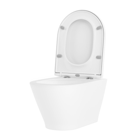 Унитаз подвесной Lavinia Boho Elegant 3308001R белый глянцевый с сиденьем микролифт безободковый каскадный смыв