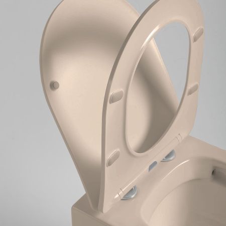 Унитаз подвесной Vincea Piatti VT1-11SMC коричневый с сиденьем микролифт безободковый душевой смыв