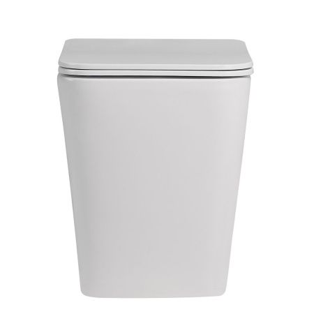 Унитаз приставной Abber Rechteck AC1211 белый с сиденьем микролифт безободковый каскадный смыв