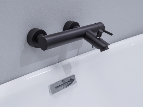 Смеситель для ванны с душем Paffoni Light LIG022NO настенный черный без термостата - фото 2