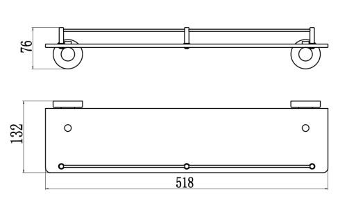 Полка в ванную комнату Savol S-005691 - фото 3