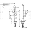 Смеситель для кухни Hansgrohe Talis M54 72840800 на мойку вороненая сталь