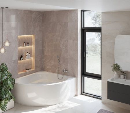 Ванна акриловая Santek Канны 1WH111983 150х150 угловая четверть круга без каркаса