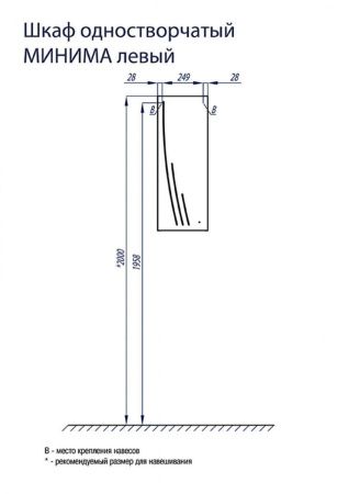 Шкаф Aquaton Минима 1A001803MN01L 30х80 подвесной цвет белый