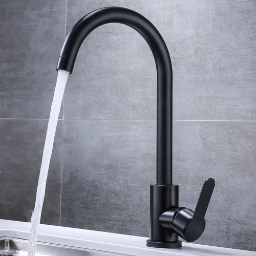 Смеситель для кухни Fashun A54001-7 на мойку черный - фото 4