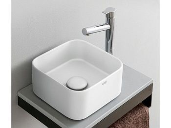 Раковина из сантехнического фаянса CIELO Shui Comfort MILAQ 30х30 накладная цвет белый