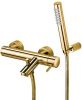 Смеситель для ванны с душем Paffoni Light LIG023HG настенный золото