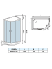 Душевая кабина WeltWasser WW500 10000003234 90х120 асимметричная без крыши ориентация левая