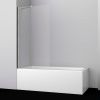 Душевая шторка на ванну Wasserkraft Spree 14P 14P01-80 80х140 стекло прозрачное профиль никель