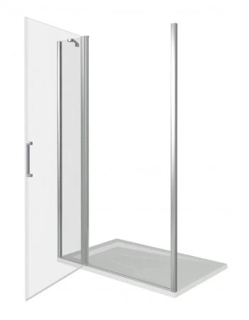 Душевая перегородка Good Door FANTASY ФА00035 100х185 стекло прозрачное профиль хром