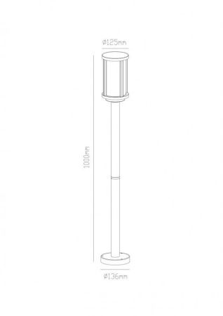 Садовый светильник Arte Lamp Toronto (Торонто) A1036PA-1BK