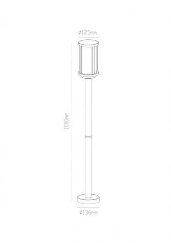 Садовый светильник Arte Lamp Toronto (Торонто) A1036PA-1BK - фото 4