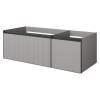 Тумба под раковину Armadi Art Quatro 790-M2-120-L-RIB-A 120х50 подвесная цвет серый