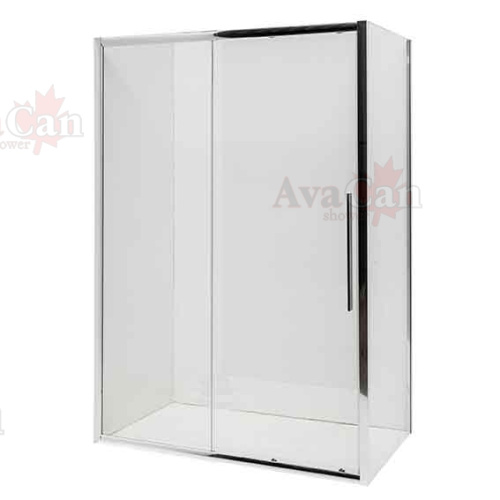 Душевой уголок AvaCan FC-120-SC80 140х80 стекло прозрачное профиль хром глянцевый без поддона - фото 2