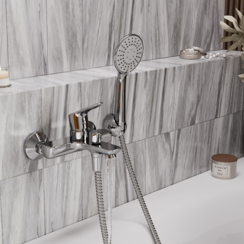 Смеситель для ванны WasserKRAFT Lippe 4500 4501 настенный хром - фото 2