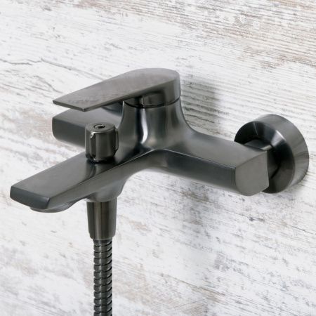 Смеситель для ванны Wasserkraft Wiese 8400 8401 настенный серый