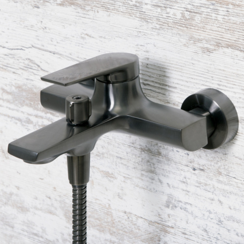 Смеситель для ванны WasserKRAFT Wiese 8400 8401 настенный оружейная сталь - фото 4