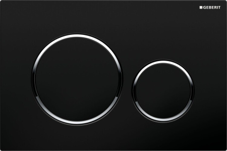 Клавиша смыва механическая Geberit Sigma20 115.882.KM.1 цвет черный/хром