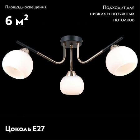 Люстра потолочная Illumico IL0713-3CSQ-24 BK FGD LIBRA