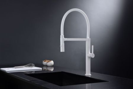 Смеситель для кухни Paulmark LEADER Le214101-WH на мойку белый