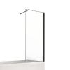Душевая шторка на ванну New Trendy NEW SOLEO Black P-0077-WP 50х140 стекло прозрачное профиль черный ориентация универсальная