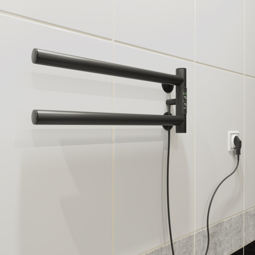 Полотенцесушитель Маргроид Cook Cook-1840-1049-9005R 41х19 электрический черный матовый - фото 3