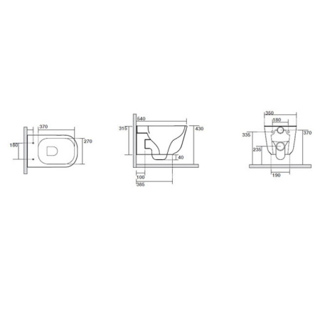 Чаша унитаза подвесная Kerasan Tribeca 511401 цвет белый без сиденья безободковая душевой смыв