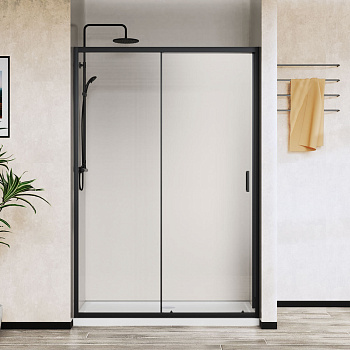 Душевая дверь Vincea City VDS-5CT150CLB 150х195 стекло прозрачное профиль черный