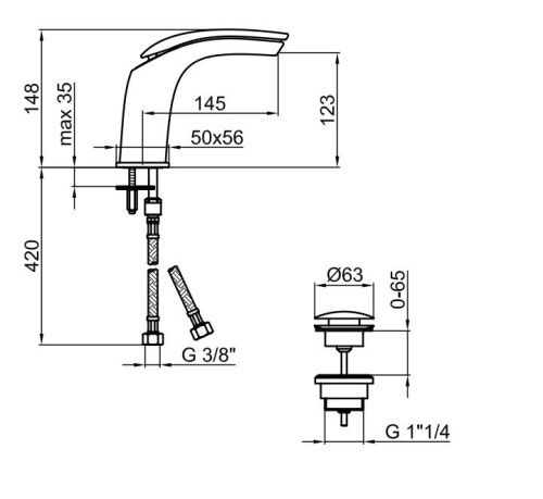 Смеситель Webert Aria AI832001015 на раковину хром - фото 3