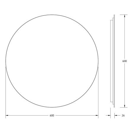 Зеркало с подсветкой Defesto OPTI DF 2853S 60х60 подвесное
