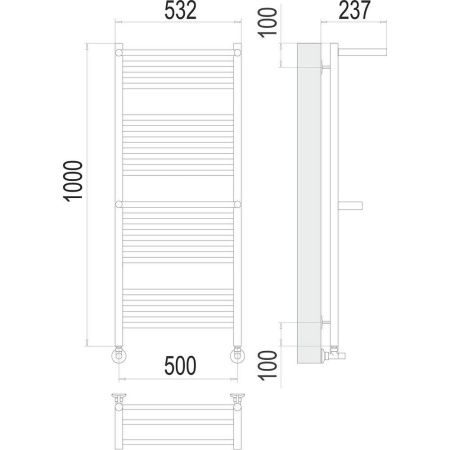 Полотенцесушитель водяной Terminus 4670078529237 55х100 хром