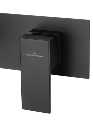 Смеситель Wonzon & Woghand Cube WW-88869016-MB встраиваемый в стену черный - фото 4