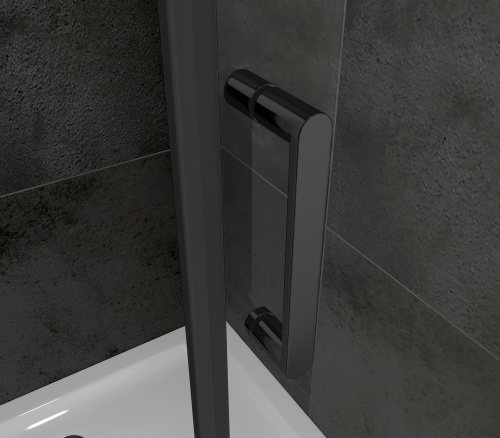 Душевой уголок Abber Sonnenstrand AG04100BS-S100B 100х100 стекло прозрачное профиль черный - фото 4